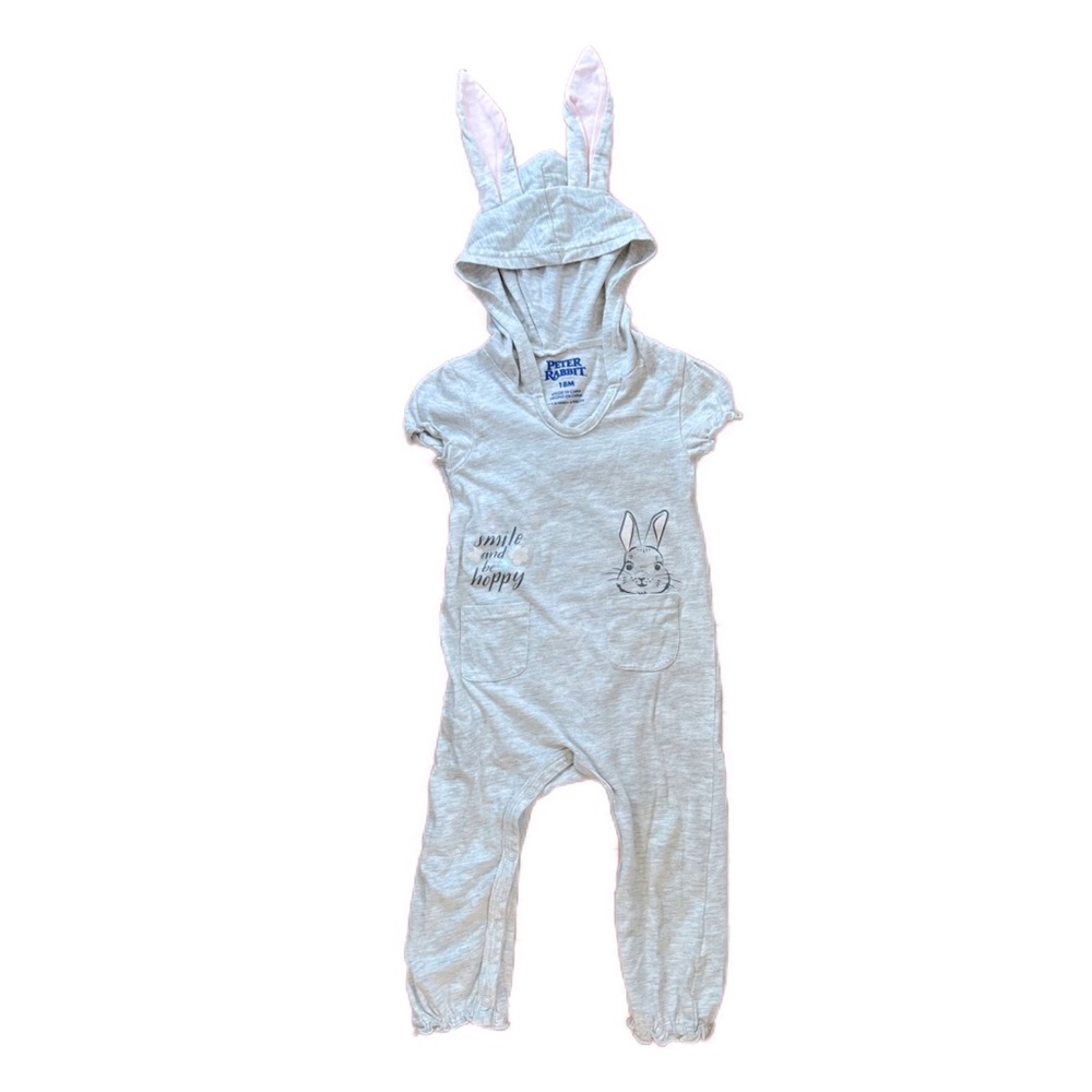 Baby Girl Bunny Jumper with Ears and Cotton Tail 😍